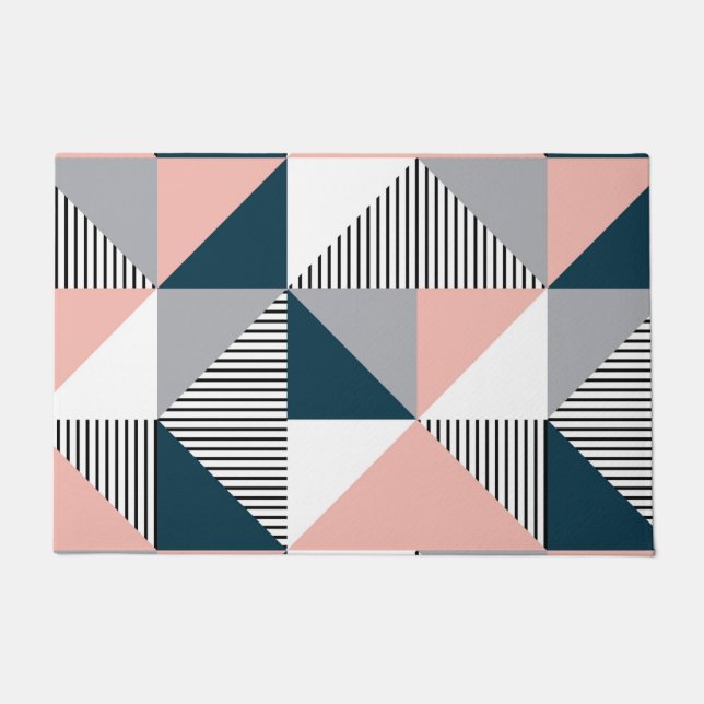 Abstrakte Farbgeometrie Fußmatte (Vorderseite)