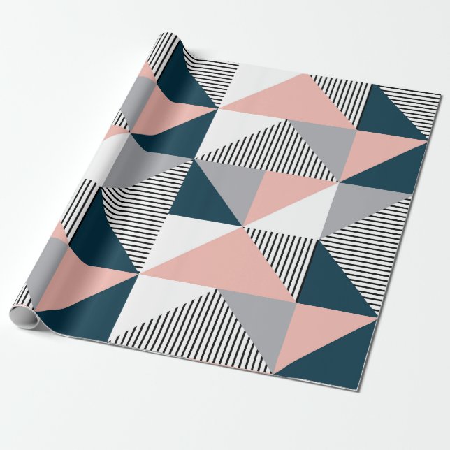 Abstrakte Farbgeometrie Geschenkpapier (Ungerollt)