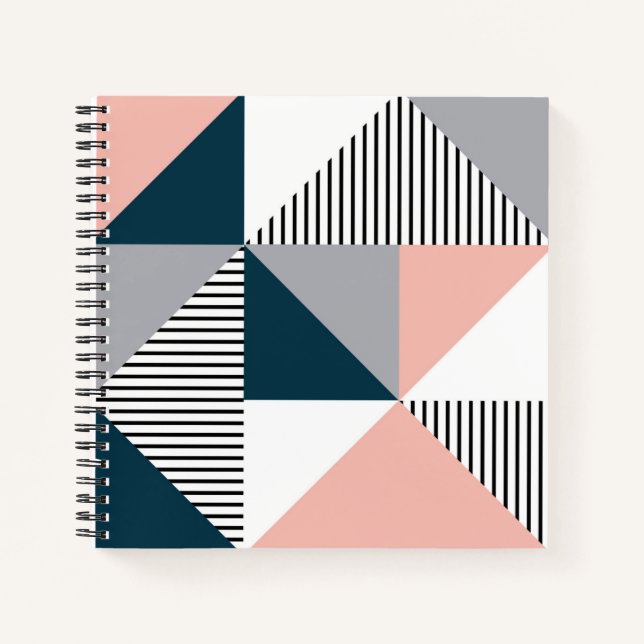 Abstrakte Farbgeometrie Notizbuch (Vorderseite)