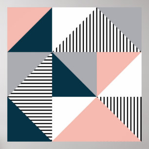 Abstrakte Farbgeometrie Poster