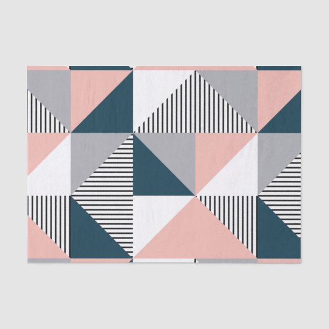 Abstrakte Farbgeometrie Seidenpapier (Vorderseite)