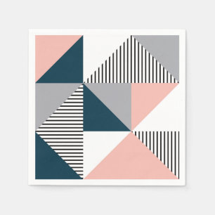 Abstrakte Farbgeometrie Serviette