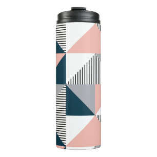 Abstrakte Farbgeometrie Thermosbecher