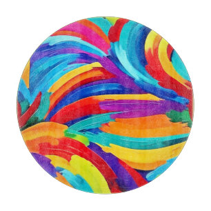 Abstrakte Farbgestaltung Malerei Schneidebrett