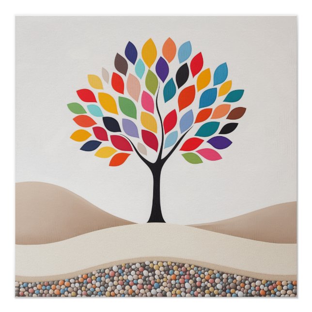 Abstrakte Farbgestaltung Poster (Vorderseite)