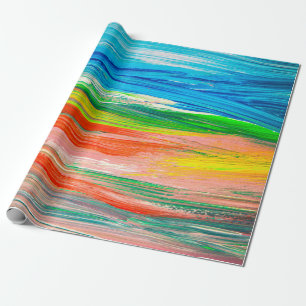 Abstrakte farbige Aquarellbilder Geschenkpapier