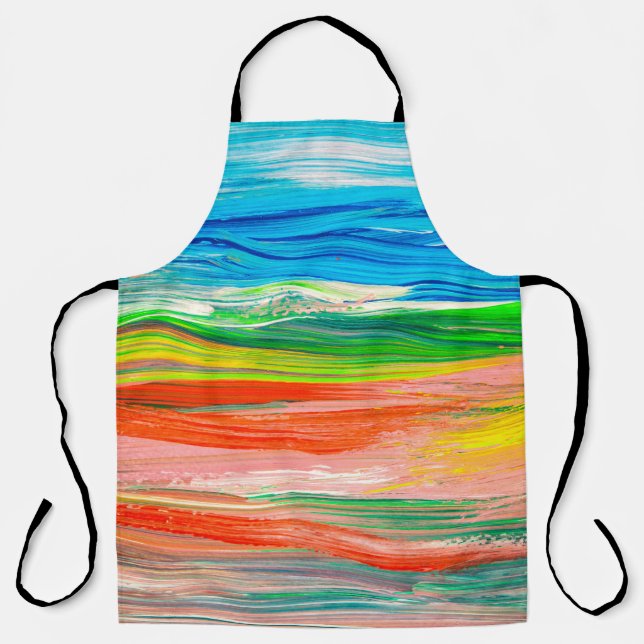 Abstrakte farbige Aquarellbilder Schürze (Vorderseite)