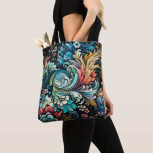 Abstrakte farbige Blume Tasche