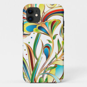 Abstrakte farbige Blumenvektorkunst Case-Mate iPhone Hülle