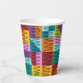 Abstrakte, farbige Designs Pappbecher