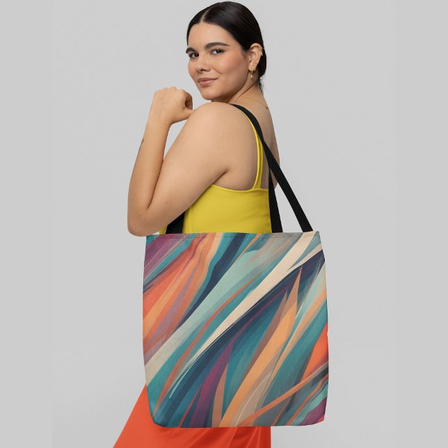 Abstrakte farbige Diagonalstreifen Tasche (Von Creator hochgeladen)
