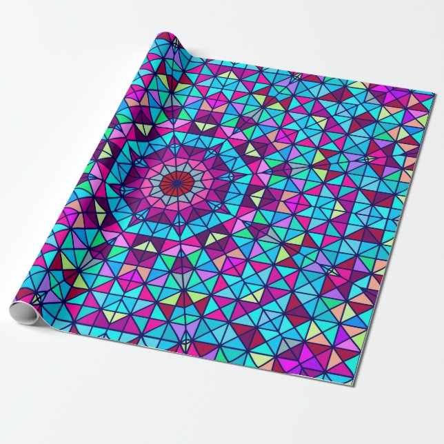 Abstrakte Farbige Digital Decorative Blume. Geome Geschenkpapier (Ungerollt)