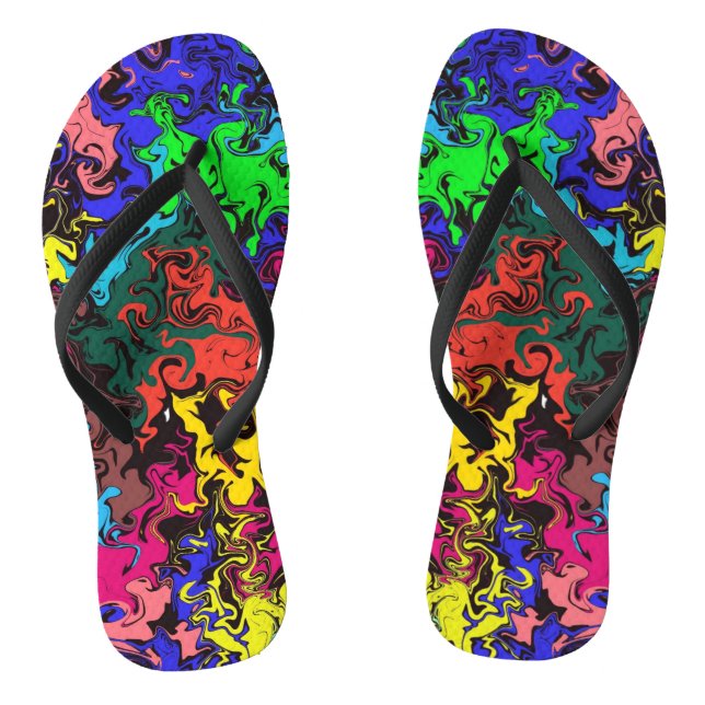 Abstrakte Farbige Drehung / Flip Flops (Fußbett)
