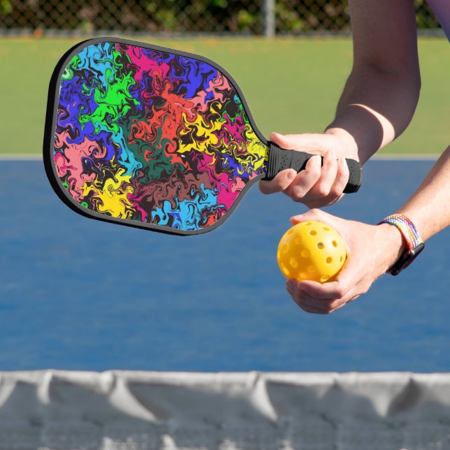 Abstrakte Farbige Drehung / Pickleball Schläger (InSitu)