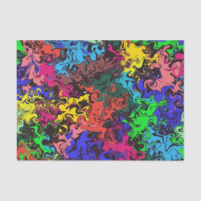 Abstrakte Farbige Drehung / Seidenpapier (Vorderseite)