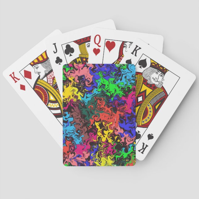 Abstrakte Farbige Drehung / Spielkarten (Rückseite)