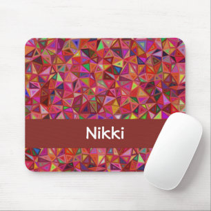 Abstrakte, farbige Dreiecke Mousepad