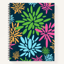 Abstrakte Farbige Fireworks Blume SpiralNotebook Notizbuch