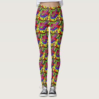 Abstrakte farbige Leggings, Leggings
