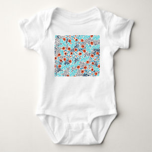 Abstrakte farbige Rose: Vintage Blumen Baby Strampler
