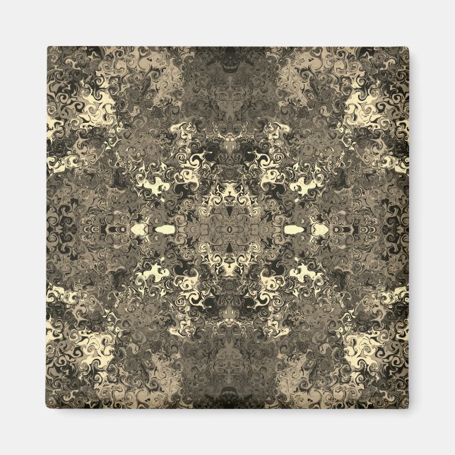 Abstrakte Farbige Twirler / Spiegel / Sepia / Magnet (Vorne)