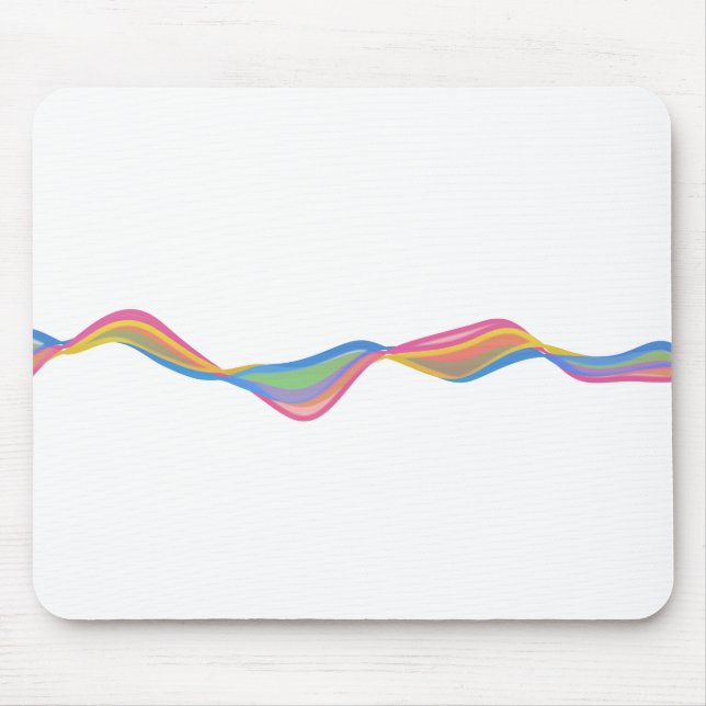Abstrakte, farbige Wellenlinien Mousepad (Vorne)