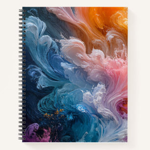Abstrakte farbige Wirbel Notizbuch