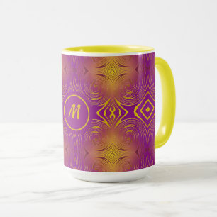 abstrakte, farbige, wirbelfarbene Kaffeemaschine T Tasse