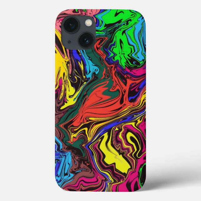 Abstrakte Farbigkeit, wirbelig / gespült / Case-Mate iPhone Hülle (Rückseite)