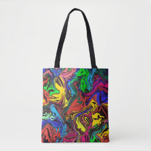 Abstrakte Farbigkeit, wirbelig / gespült / Tasche