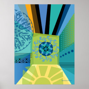 Abstrakte Farbkollektion Poster