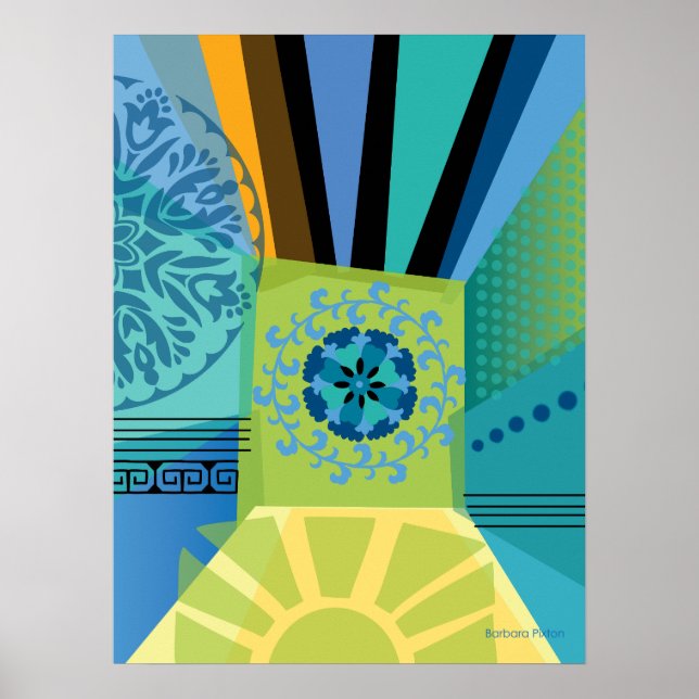 Abstrakte Farbkollektion Poster (Vorne)
