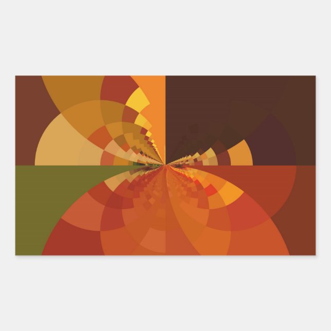 Abstrakte Farbkunst - Design Rechteckiger Aufkleber (Vorderseite)