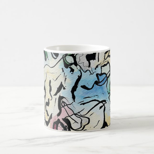 Abstrakte Farbkunst Kaffeetasse (Mittel)