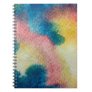 Abstrakte Farbkunst mit leuchtender Farbe und Aqua Notizblock