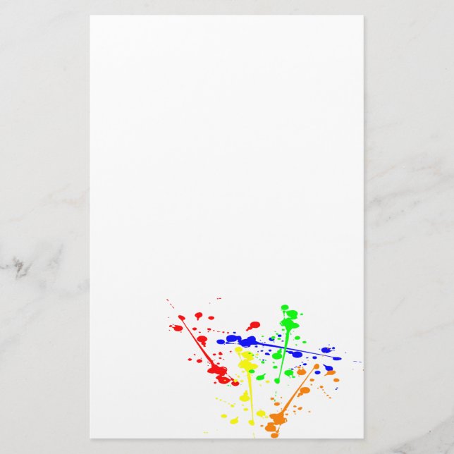 Abstrakte Farbkunst Paint splash Briefpapier (Vorderseite)