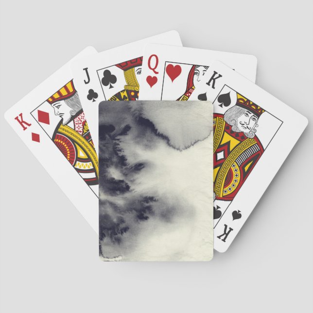 Abstrakte Farbmalerei auf Grunge Papier Textur. Spielkarten (Rückseite)