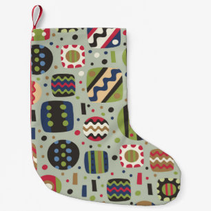 abstrakte Farbmuster Textilien, Inneneinrichtung Kleiner Weihnachtsstrumpf