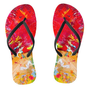 Abstrakte Farbpalette Flip Flops