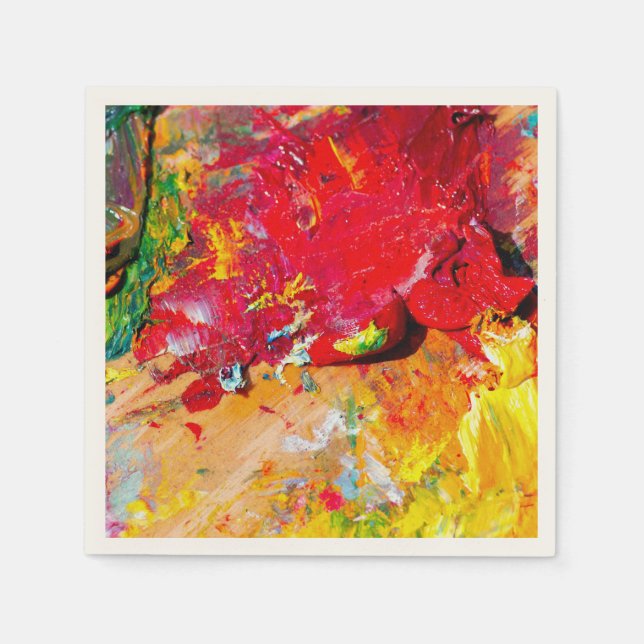 Abstrakte Farbpalette Serviette (Vorderseite)