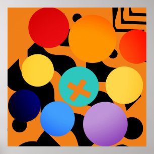 Abstrakte Farbpunktüberlastung Poster