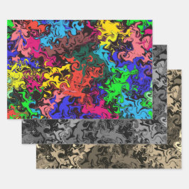 Abstrakte Farbschärfe / Filter / Geschenkpapier Set