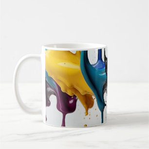 Abstrakte Farbspritze Kaffeetasse