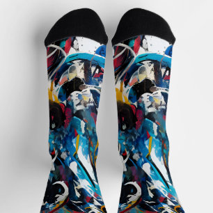 Abstrakte Farbspritze Socken