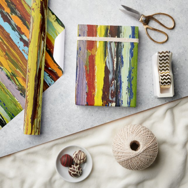 Abstrakte Farbstreifen Geschenkpapier (Kunsthandwerk)