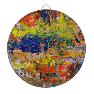 Abstrakte Farbstriche von der Palette des Künstler Dartscheibe