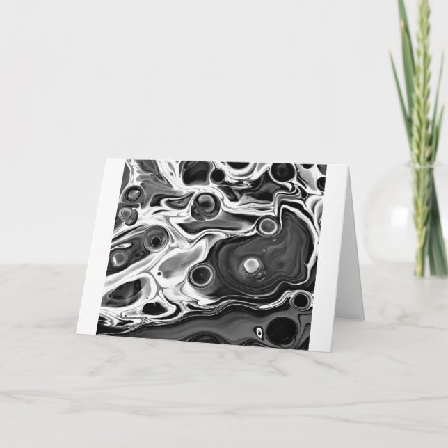 Abstrakte Farbstudie 196 / Noir, Karte (Vorderseite)