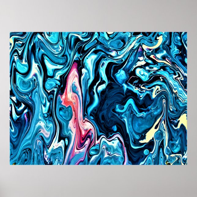 Abstrakte Farbstudie 345, Poster (Vorne)