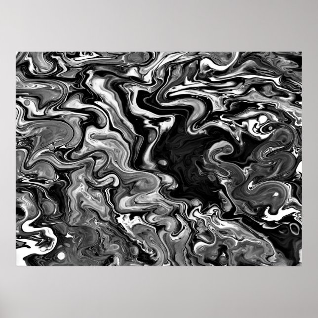 Abstrakte Farbstudie 347/Noir, Poster (Vorne)