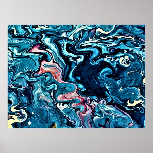 Abstrakte Farbstudie 347, Poster (Vorne)